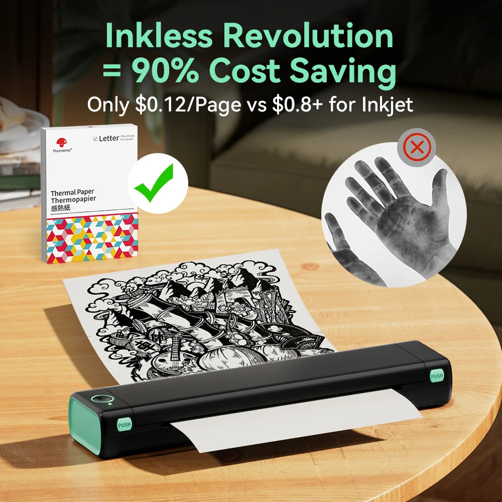 Phomemo M08F Wireless Thermal A4 Printer Bluetooth