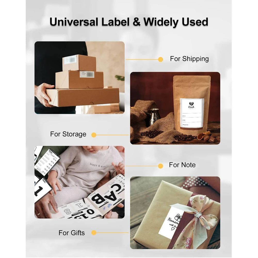 White Labels Sticker For Shipping Labels DHL UPS Express LOGO Barcode For P50/D100/D200
