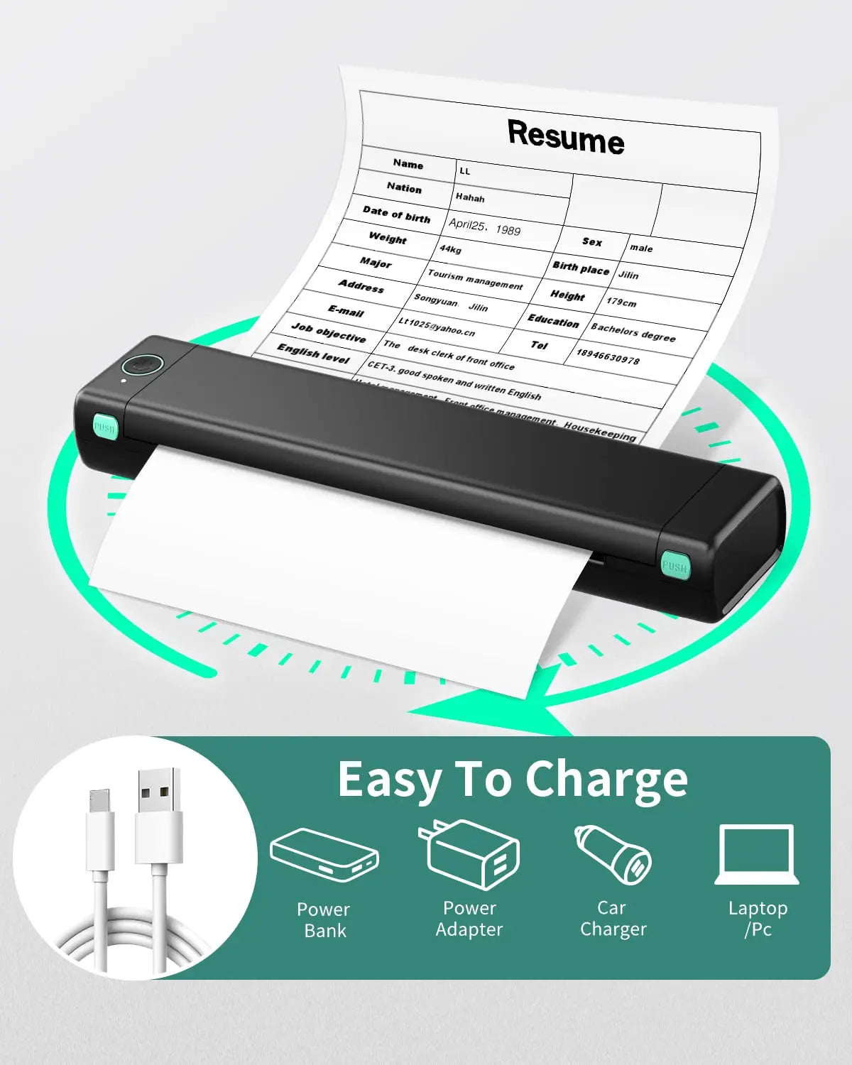 Phomemo M08F A4 Paper Printer Portable