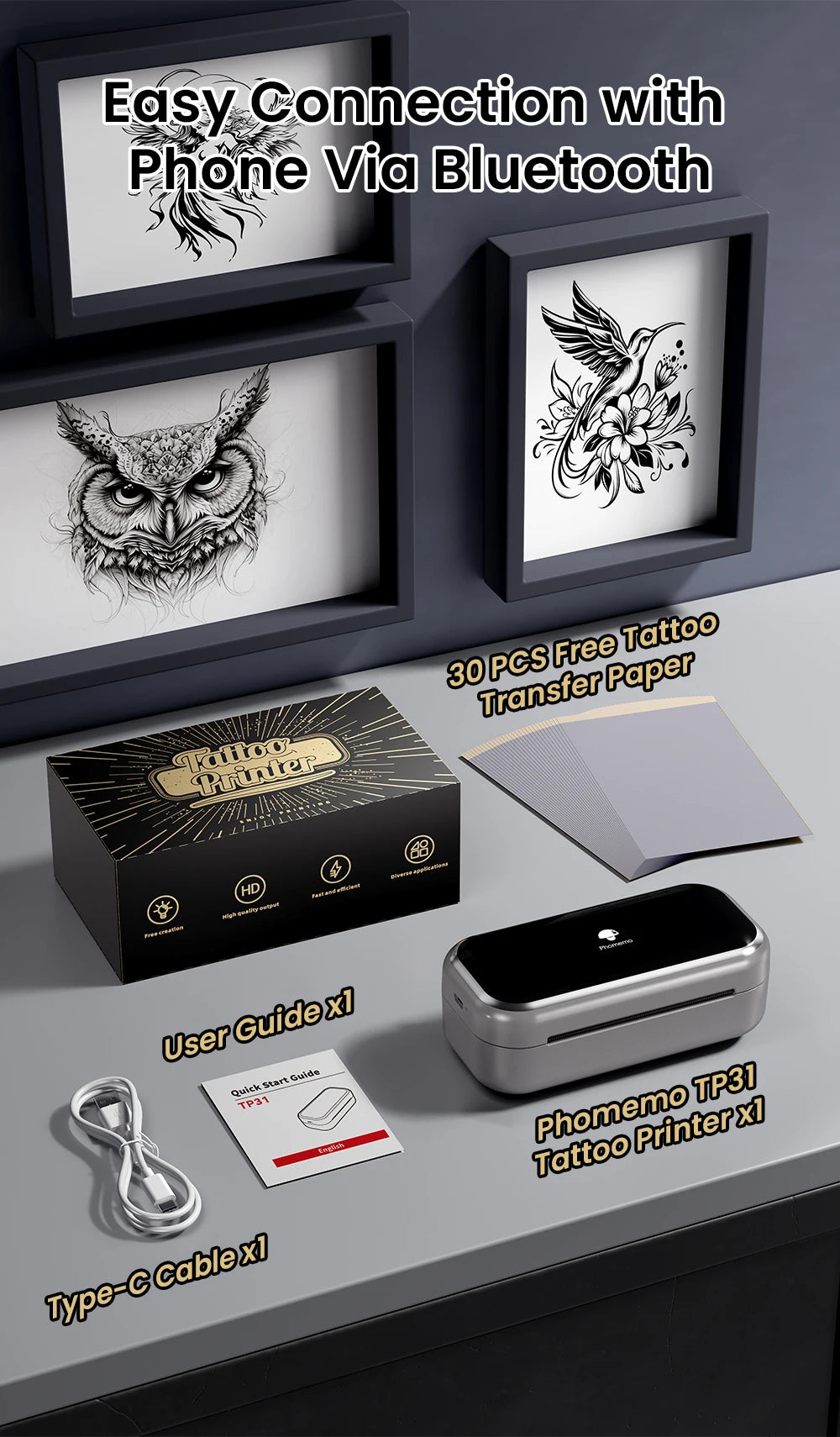 Phomemo TP31 Wireless Tattoo Stencil