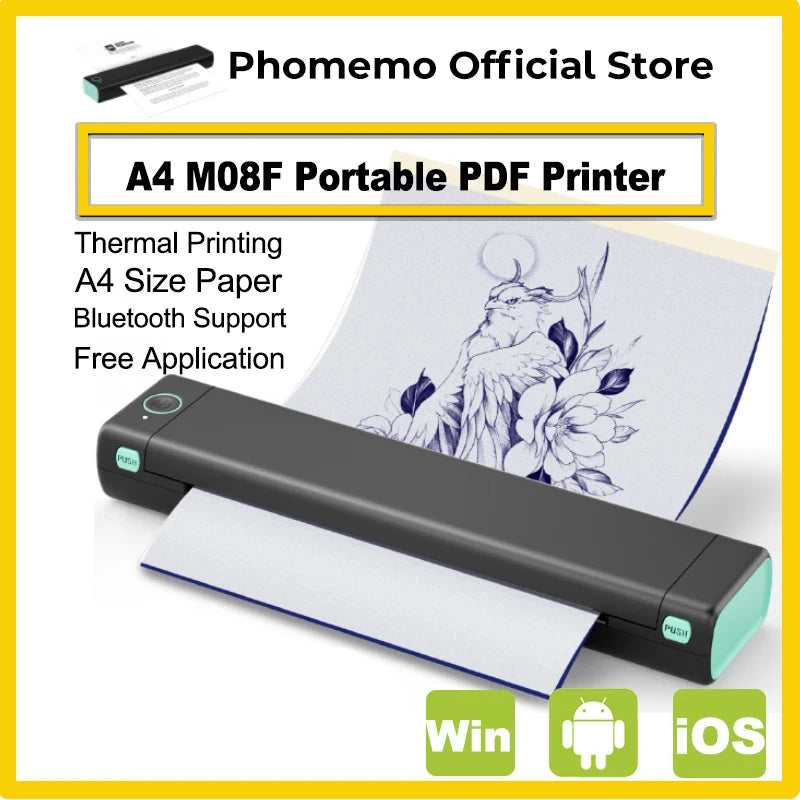 Phomemo M08F Wireless Thermal A4 Printer Bluetooth