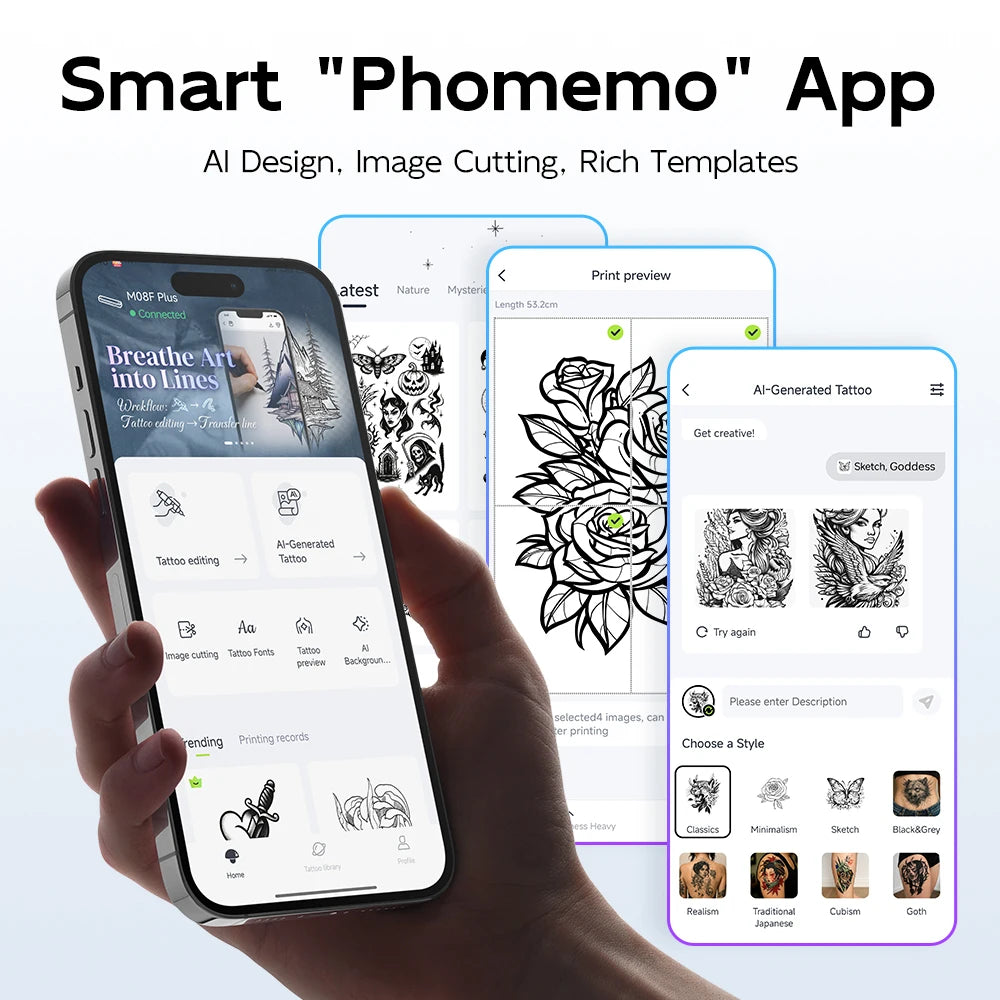 Phomemo M08F Plus Tattoo Stencil