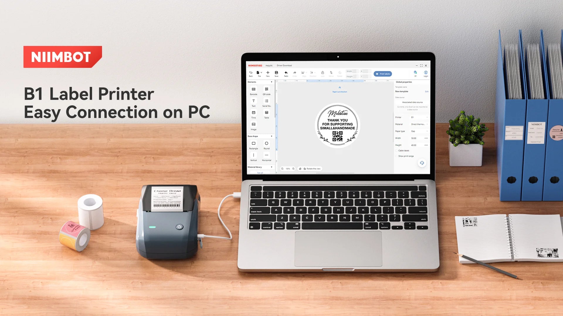 NIIMBOT B1 Portable Thermal Printer