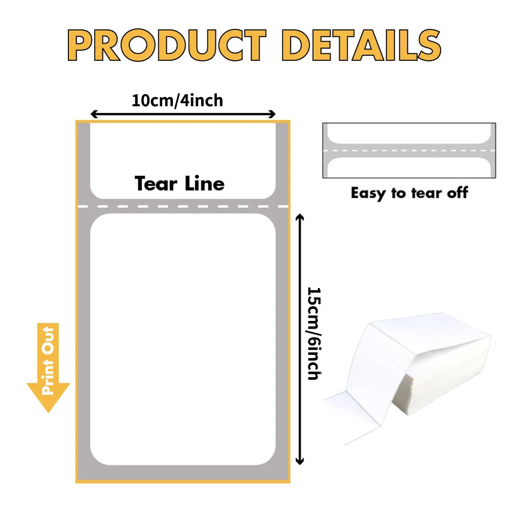 White Labels Sticker For Shipping Labels DHL UPS Express LOGO Barcode For P50/D100/D200