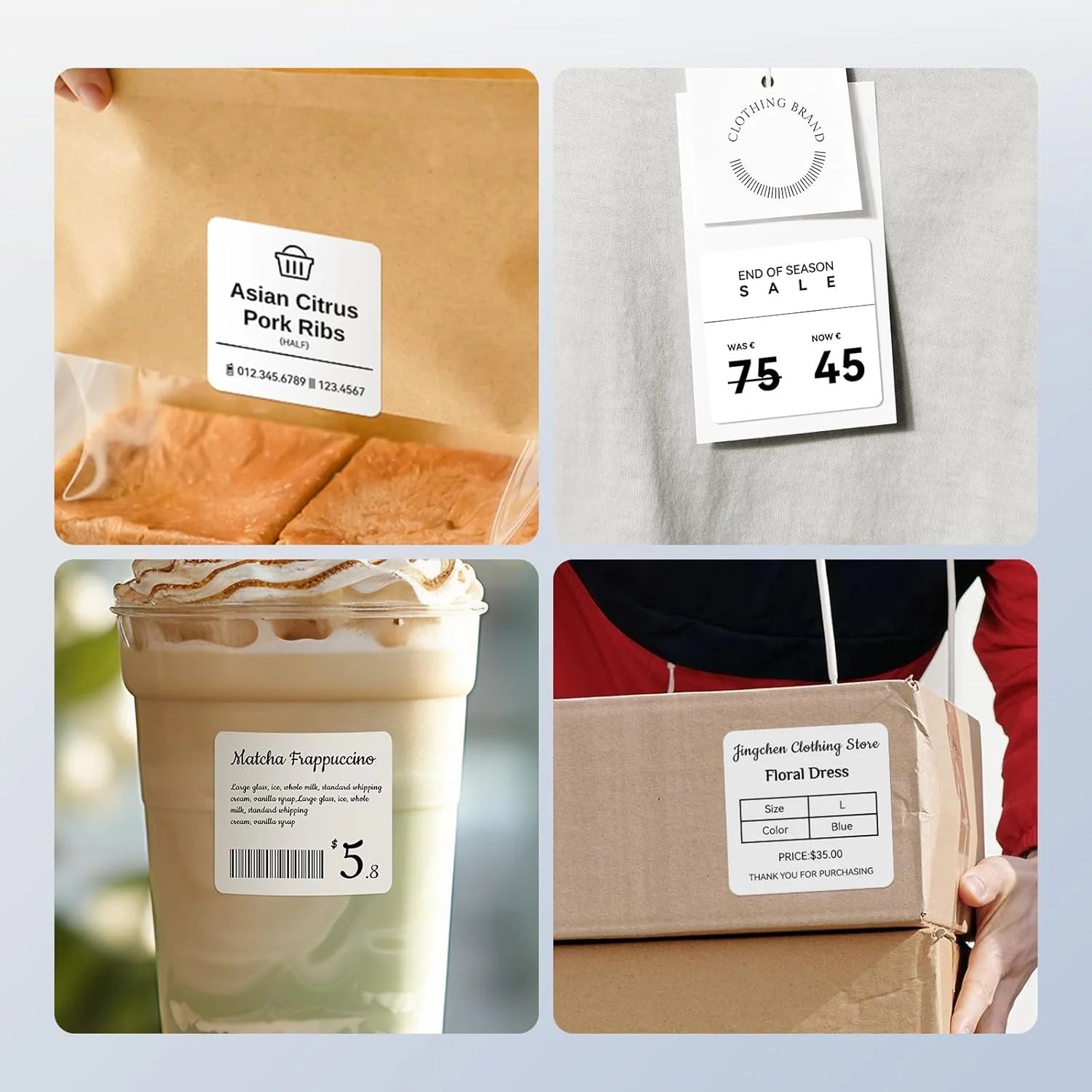 Mini Label Printer Price Tag Office Maker UV Print