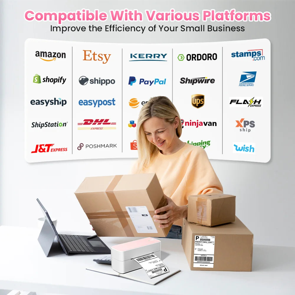 Printer Wireless Small Shipping Label Printer 4X6