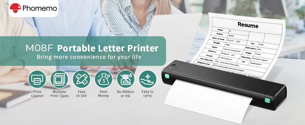 Phomemo M08F A4 Paper Printer Portable